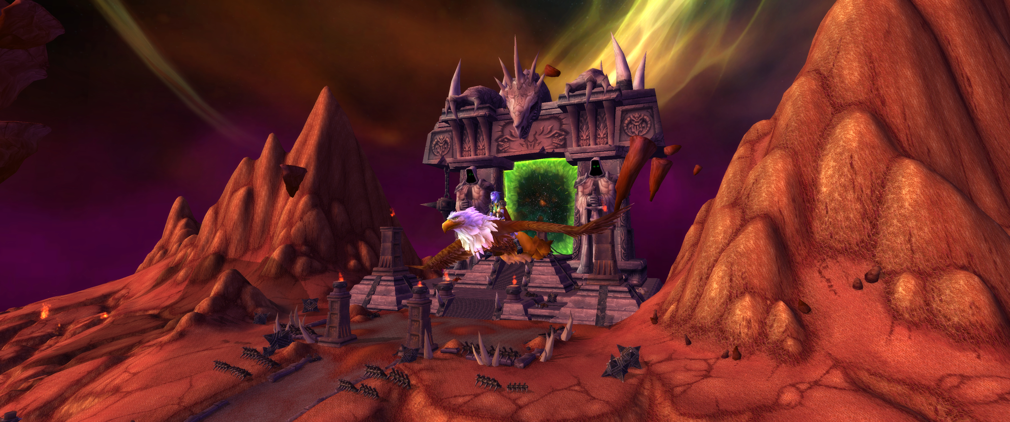 Mahsia flying over Outland