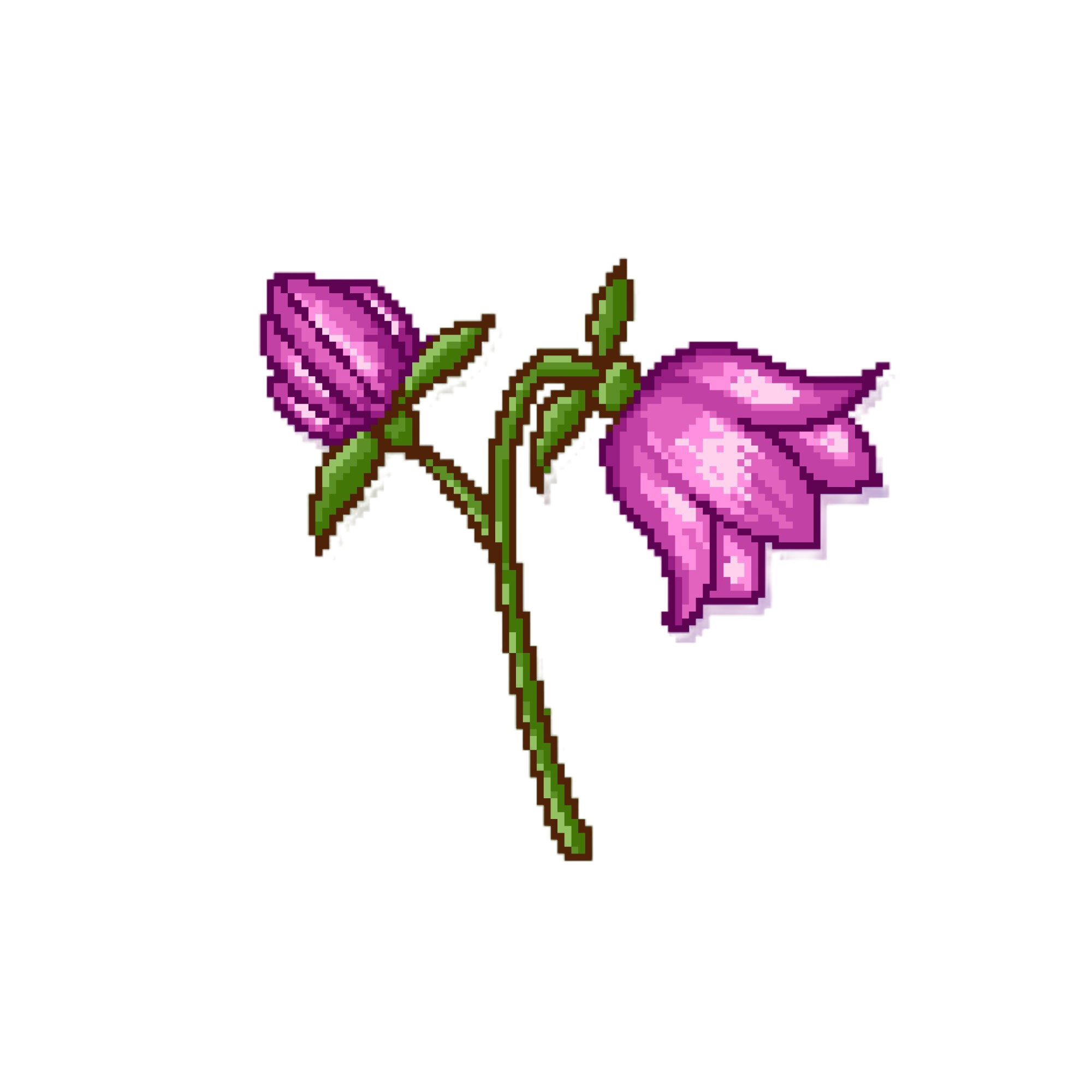 A pixel-style flower