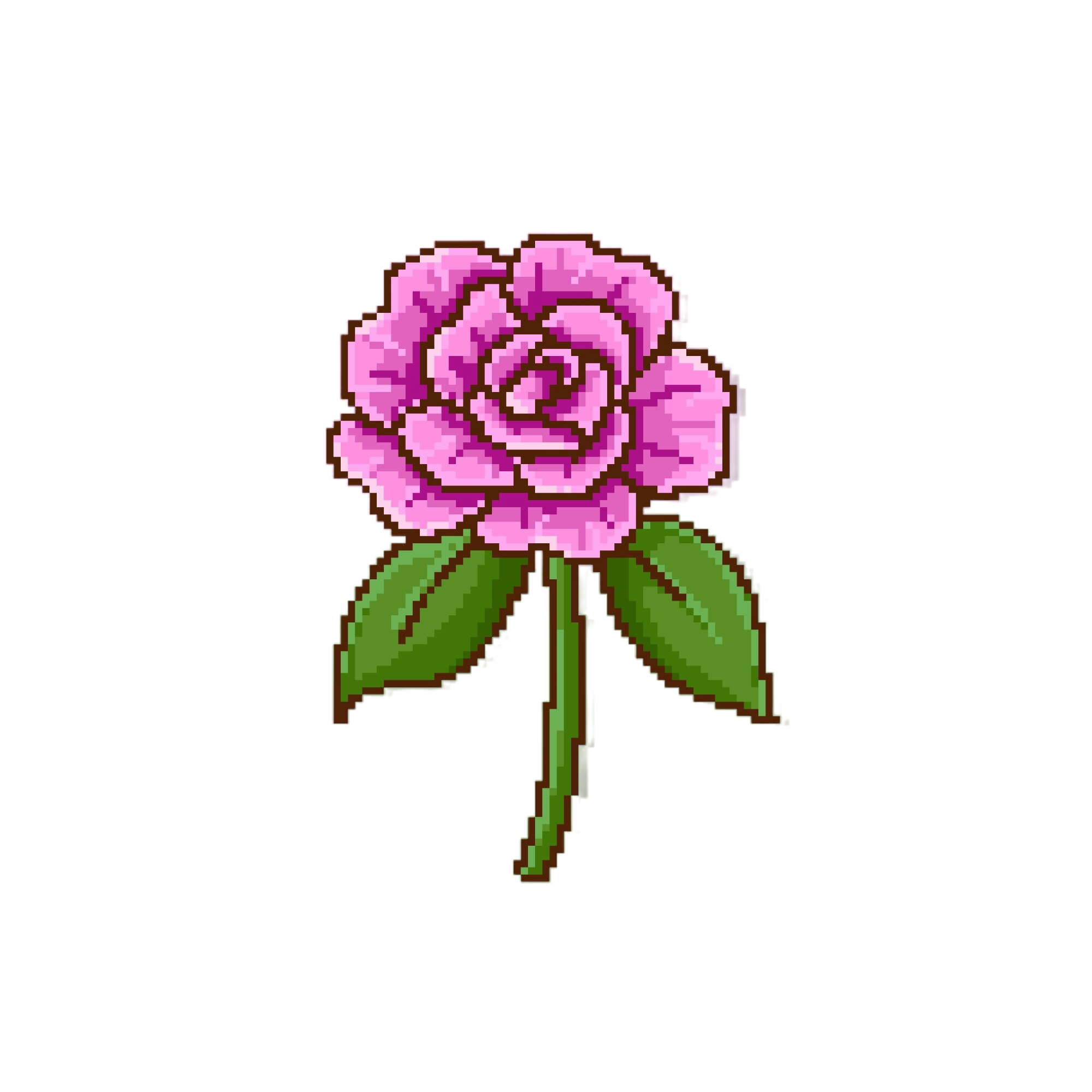 A pixel-style flower