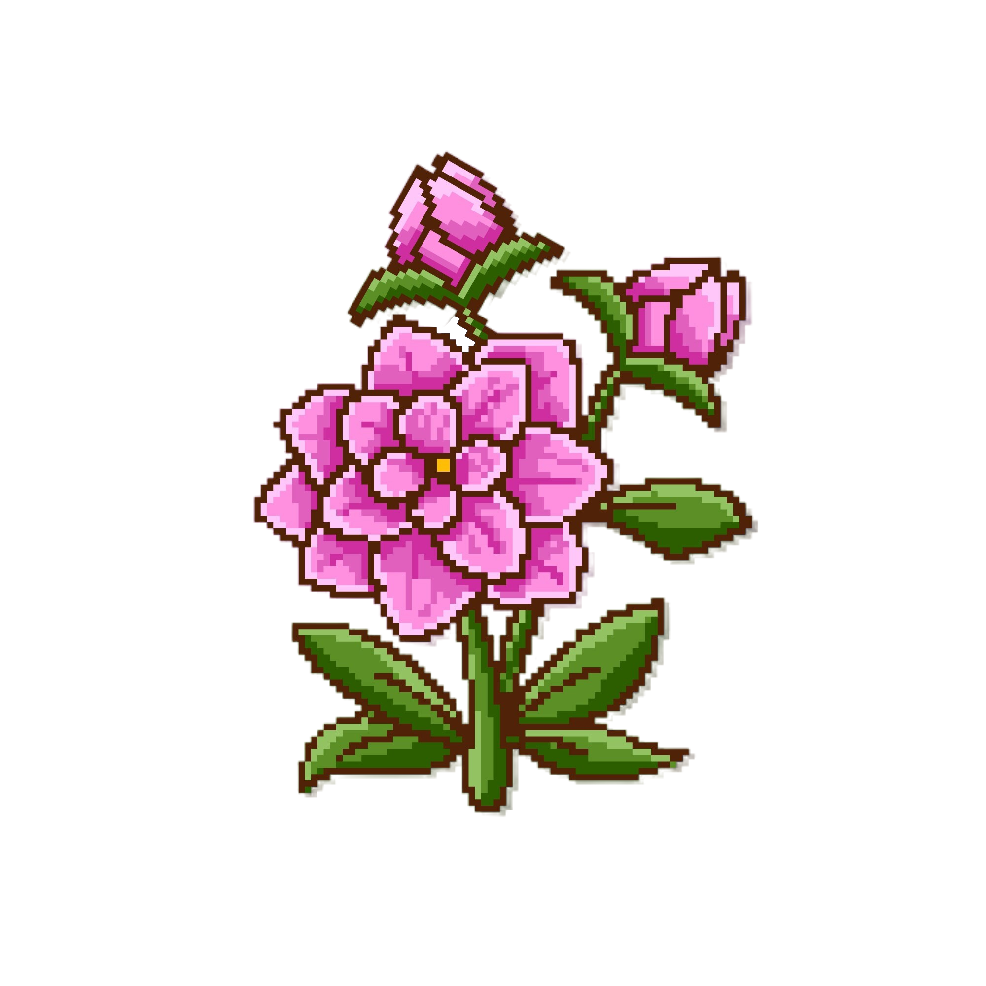 A pixel-style flower