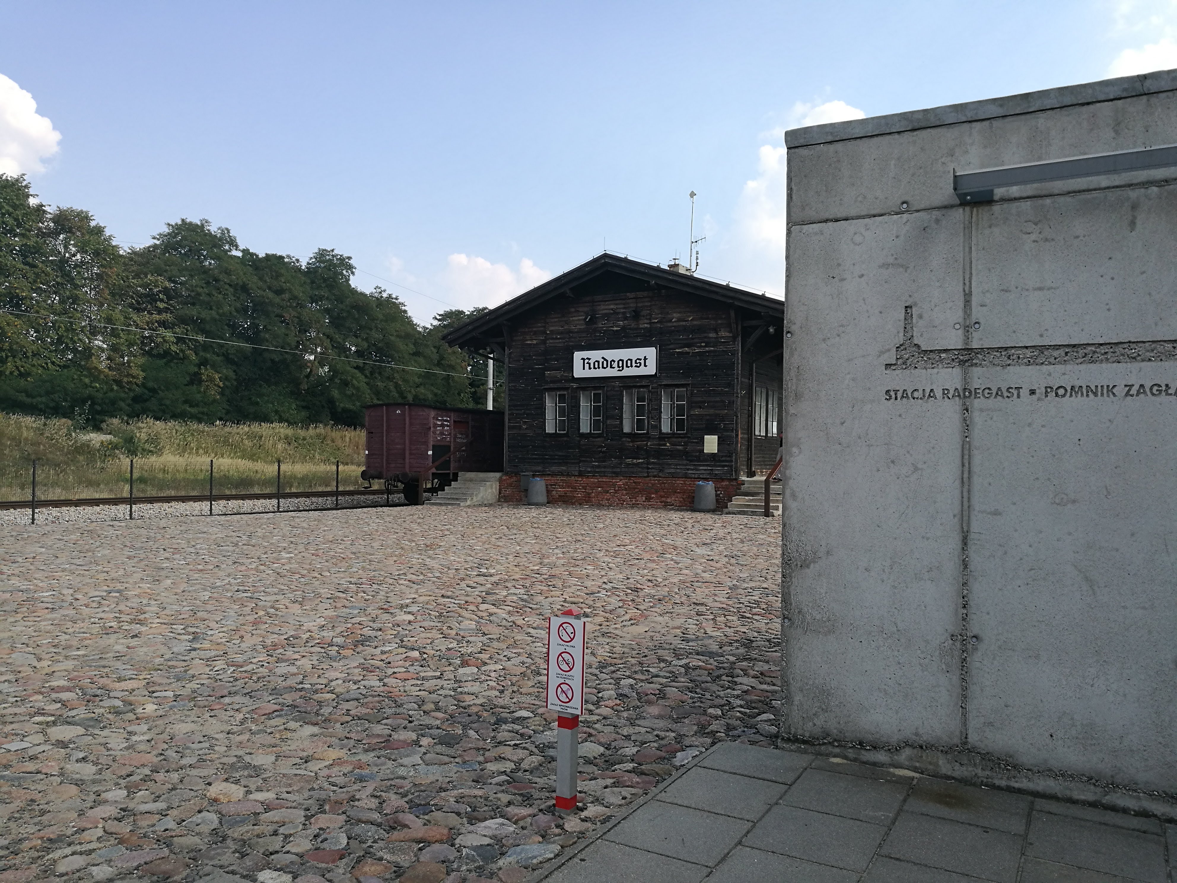 In the distance, Radegast station