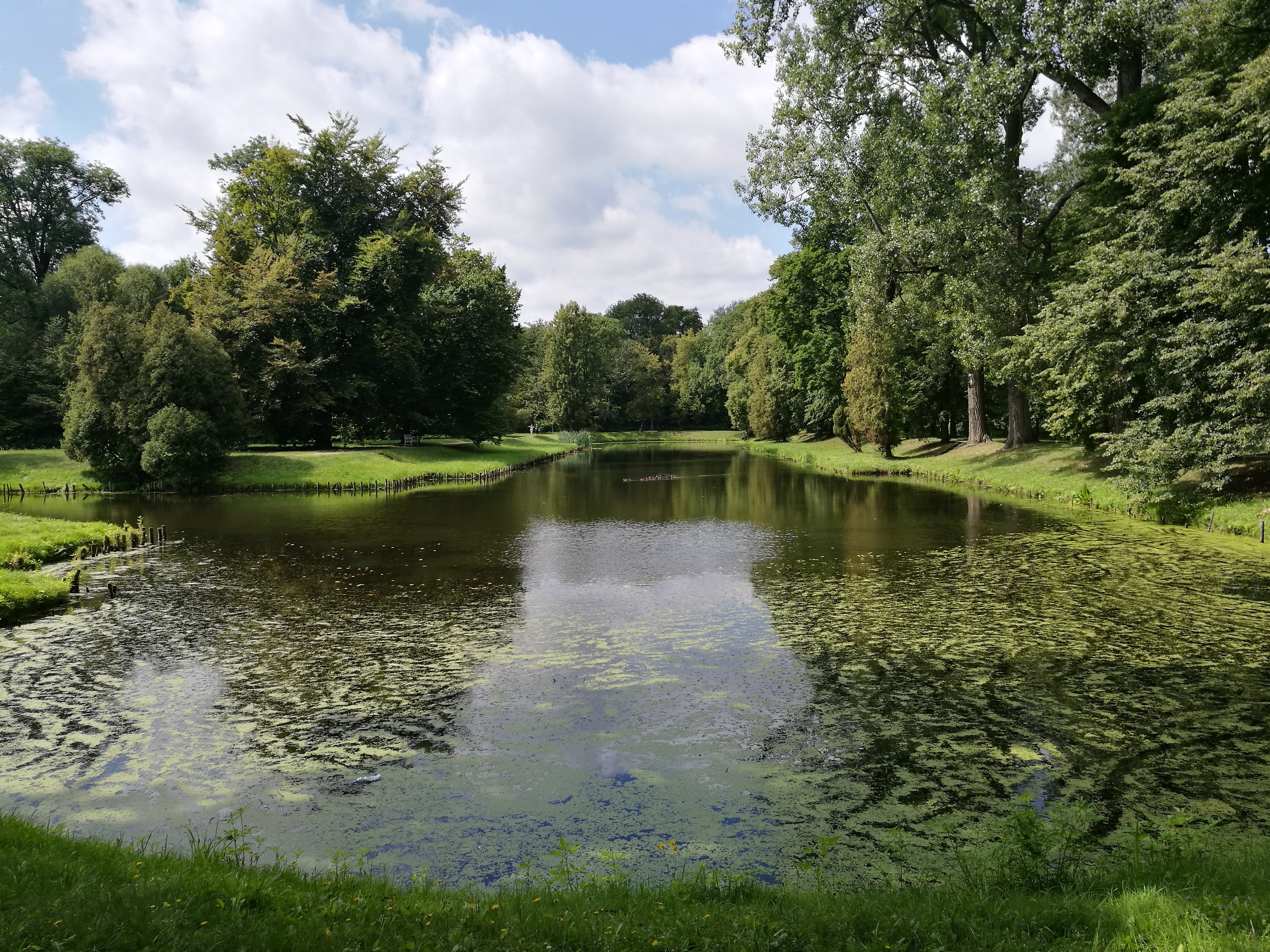 A pond in Nieborow palace garden