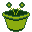 A flowerpot using the Gameboy colour palette